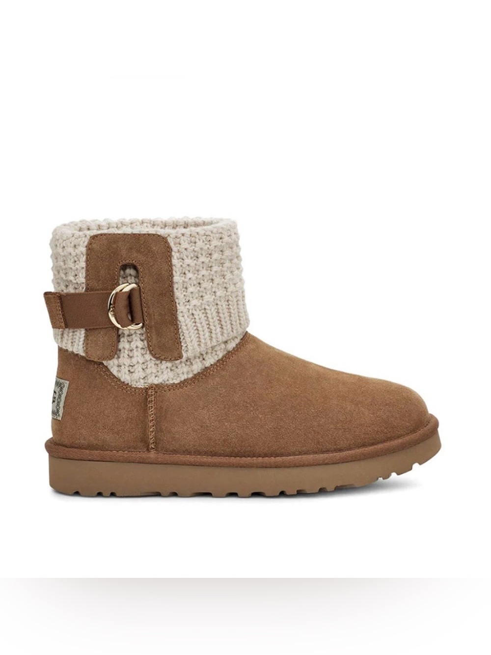 UGG CLASSIC SOLENE MINI BOOTS in CHESTNUT